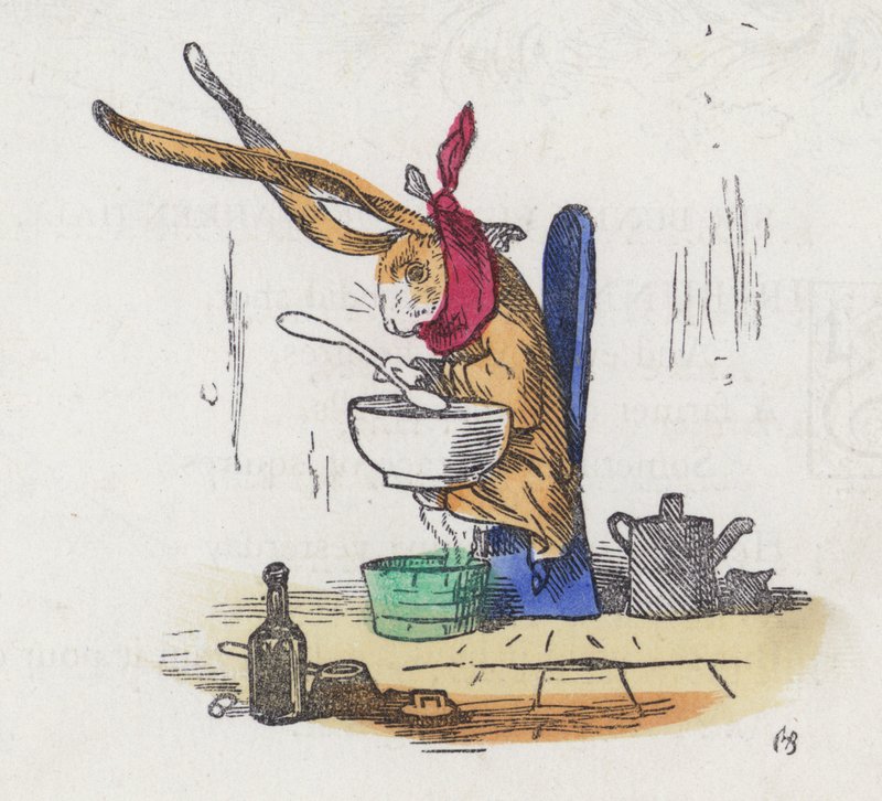 Rabbit suffering from a cold (coloured engraving) 作者 查尔斯·亨利（后）贝内特