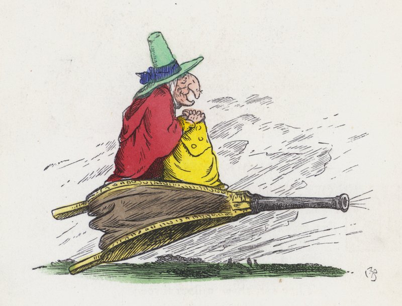 The old weather witch (coloured engraving) 作者 查尔斯·亨利（后）贝内特