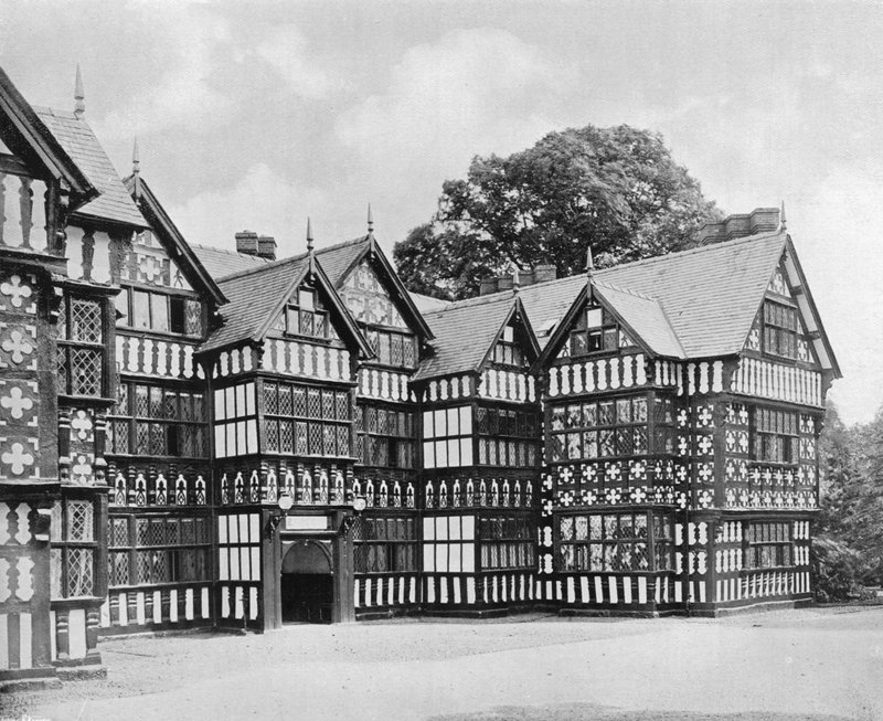 东翼，公园大厅（1918年被大火摧毁），Oswestry，Shropshire 作者 查尔斯·拉瑟姆（Charles Latham）