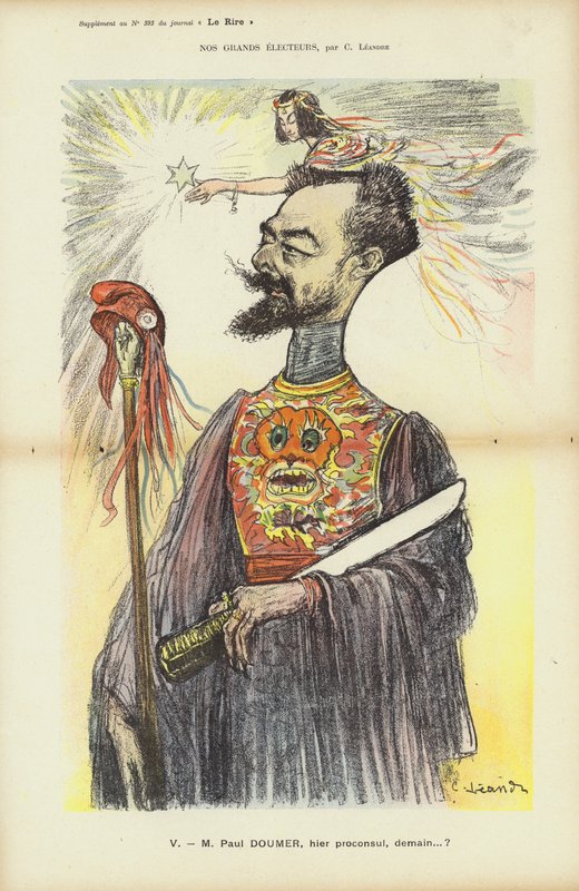 Paul Doumer，法国政治家，Le Rire的插图 作者 查尔斯·莱安德烈