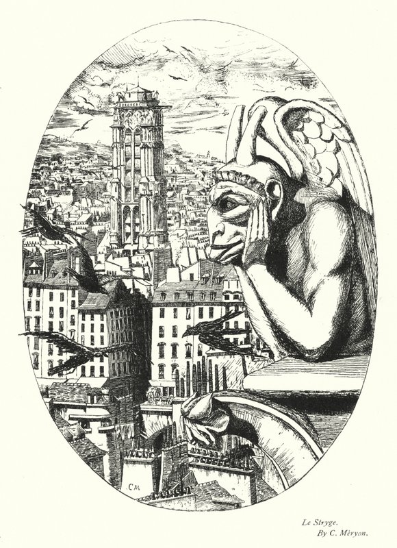 Le Stryge (石版画) 作者 查尔斯·梅里昂