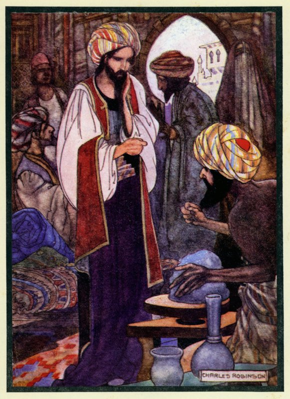 奥马尔Khayyam Rubaiyat的插图 作者 查尔斯·罗宾逊