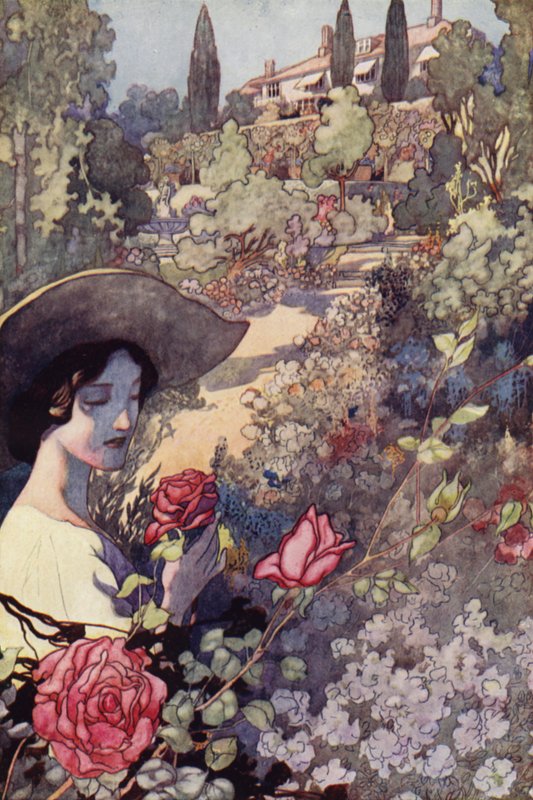 Our Sentimental Garden: Summer (colour litho) 作者 查尔斯·罗宾逊