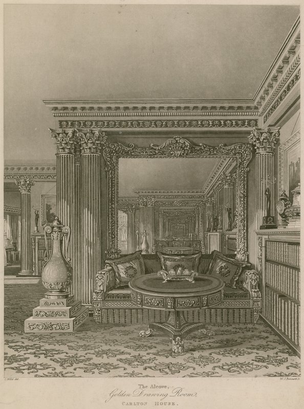 The Alcove，Golden Drawing Room，Carlton House，London 作者 查尔斯怀尔德