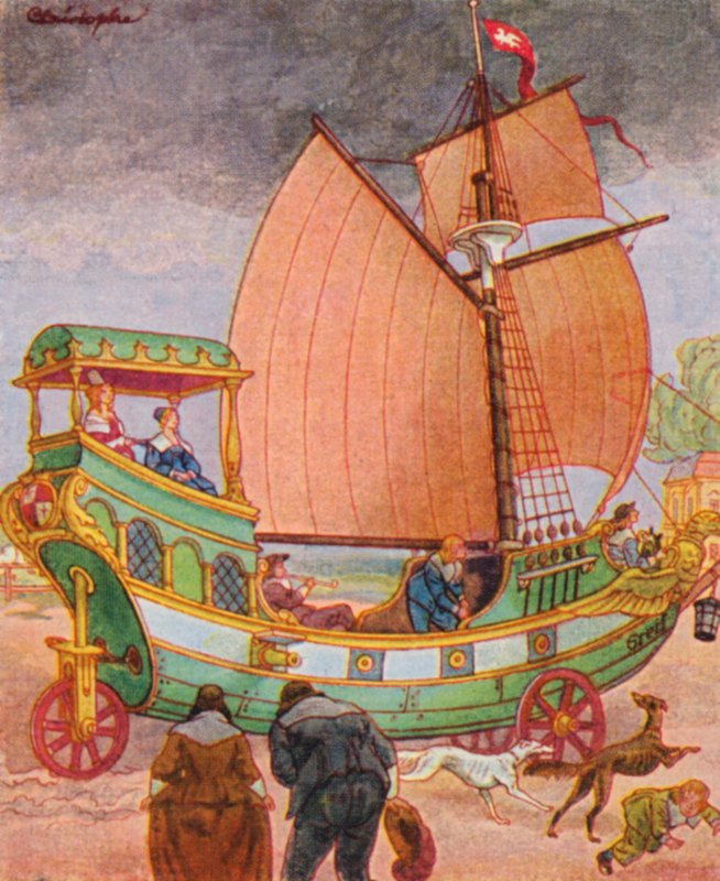 Segelwagen /帆船车（彩色印刷版） 作者 克里斯托夫 (1856-1945)