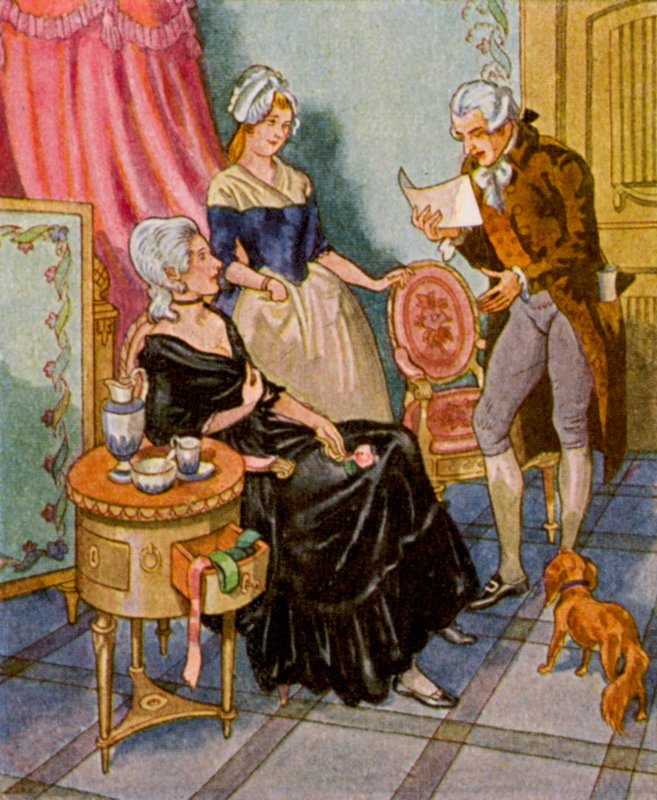 Dichtervorlesung Im Boudoir /《闺房诗歌朗诵会》（彩色印刷版） 作者 克里斯托夫（1856年1945年）