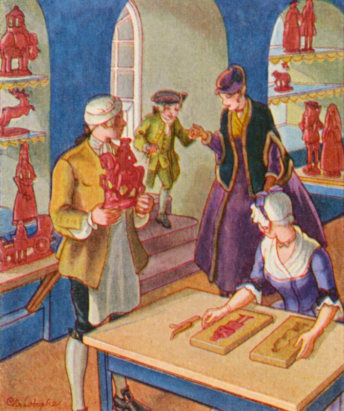 Lebzelter Und Wachszieher / Lebzelter and Wax Puller（彩色石印版） 作者 克里斯托夫（1856年1945年）