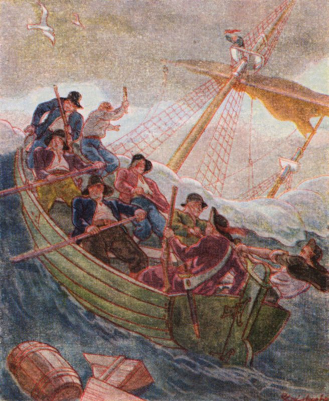 Piraten In Seenot / 《受难的海盗》（彩色石印版） 作者 克里斯托夫（1856年1945年）