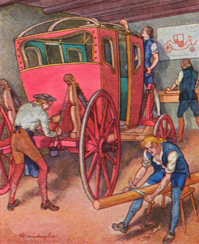 Stellmacherei / Wheelwright（彩色石版印刷） 作者 克里斯托夫（1856年1945年）