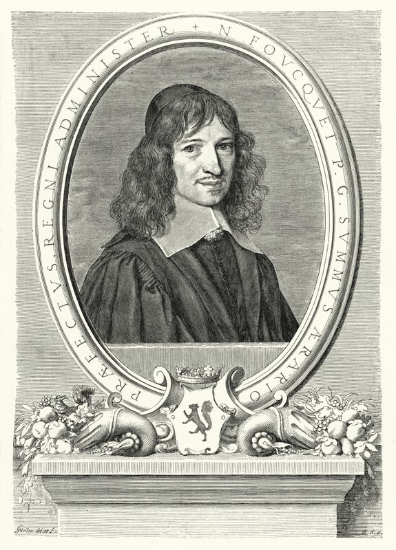 Nicolas Fouquet，路易十四时期的法国财务总监（雕刻） 作者 克劳德·梅伦