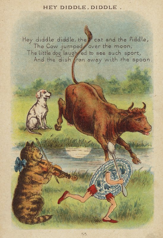 Nursery rhyme: Hey Diddle, Diddle (chromolitho) 作者 康斯坦斯·哈斯伍德