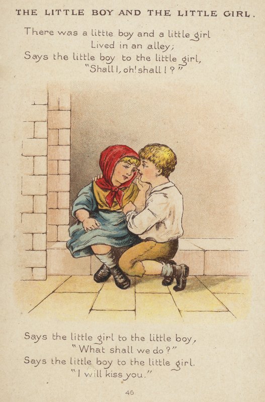 Nursery rhyme: The Little Boy And The Little Girl (chromolitho) 作者 康斯坦斯·哈斯伍德