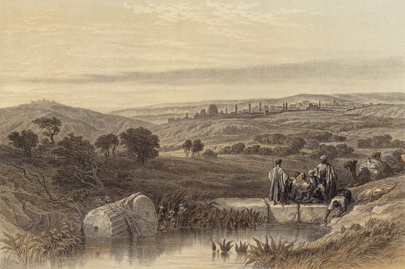 Jerusalem from the North (colour litho) 作者 大卫（后）罗伯茨