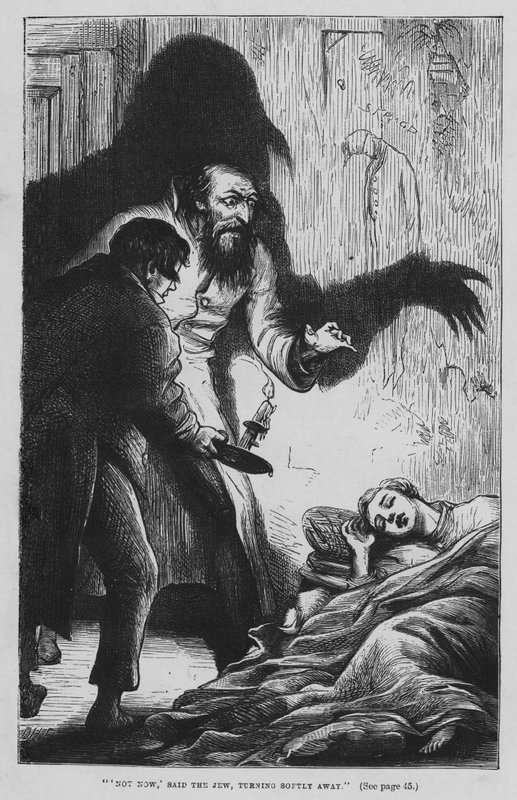 查尔斯·狄更斯 (Charles Dickens) 为 Oliver Twist 绘制的插图（版画） 作者 大卫·亨利·弗里斯顿