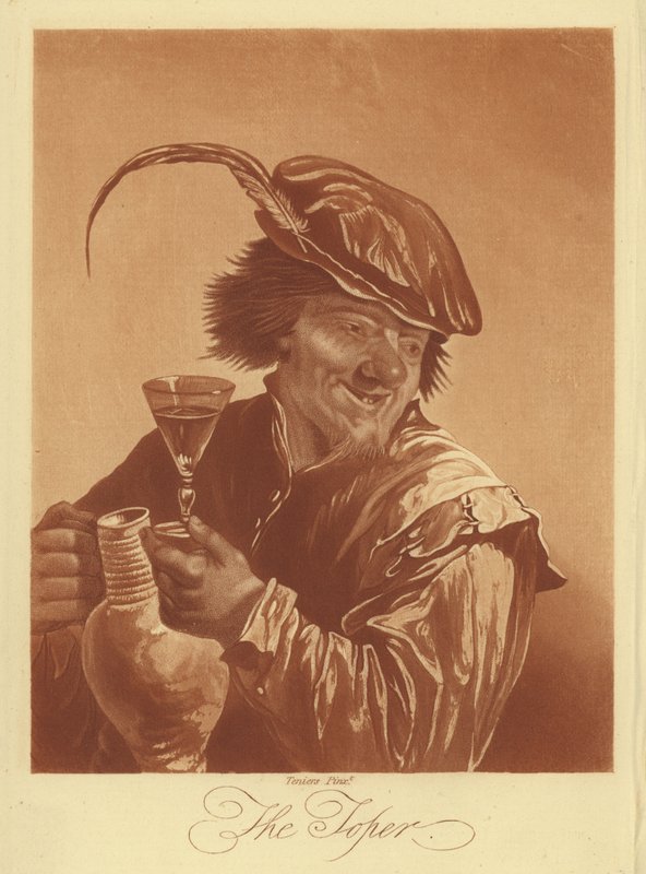 The Toper (雕刻) 作者 幼年的大卫（后）Teniers