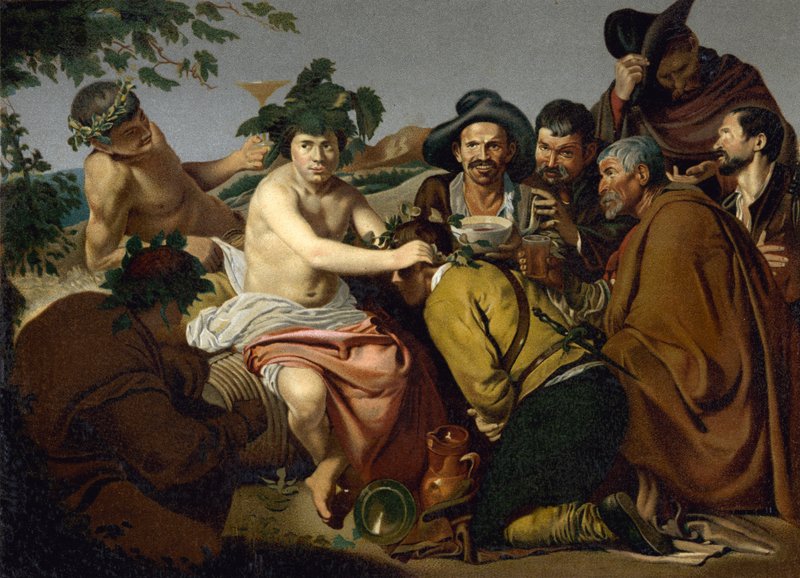 巴克斯的胜利 (chromolitho) 作者 迭戈·罗德里格斯·席尔瓦（Velazquez）（之后）