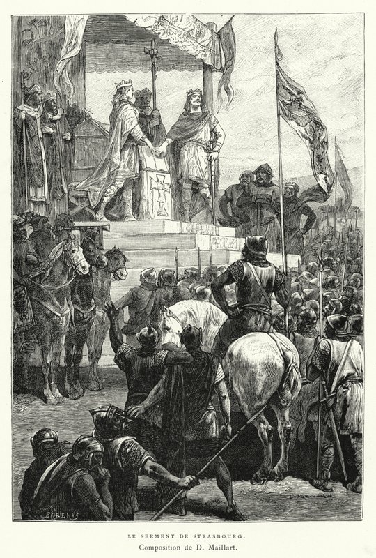 Le Serment De Strasbourg (engraving) 作者 Diogene Ulysse拿破仑·梅拉特