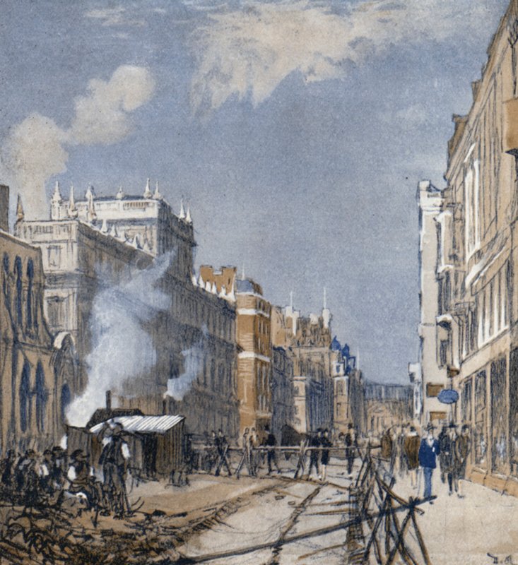 Piccadilly "Up" (colour litho) 作者 唐纳德（后）麦克斯韦