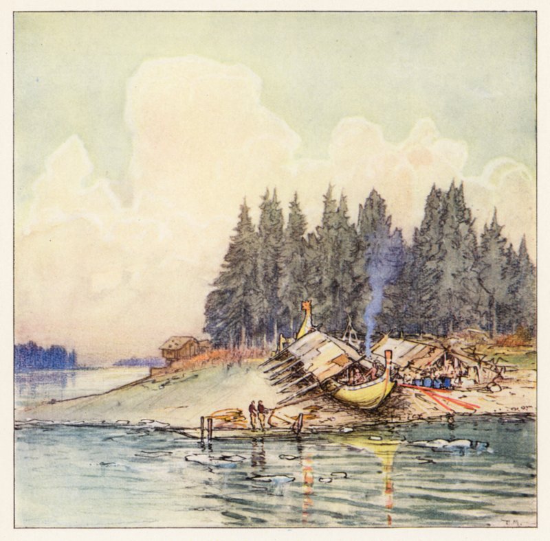 鲁德亚德-吉卜林"丹麦妇女的竖琴之歌》（彩色石版画） 作者 唐纳德（后）麦克斯韦