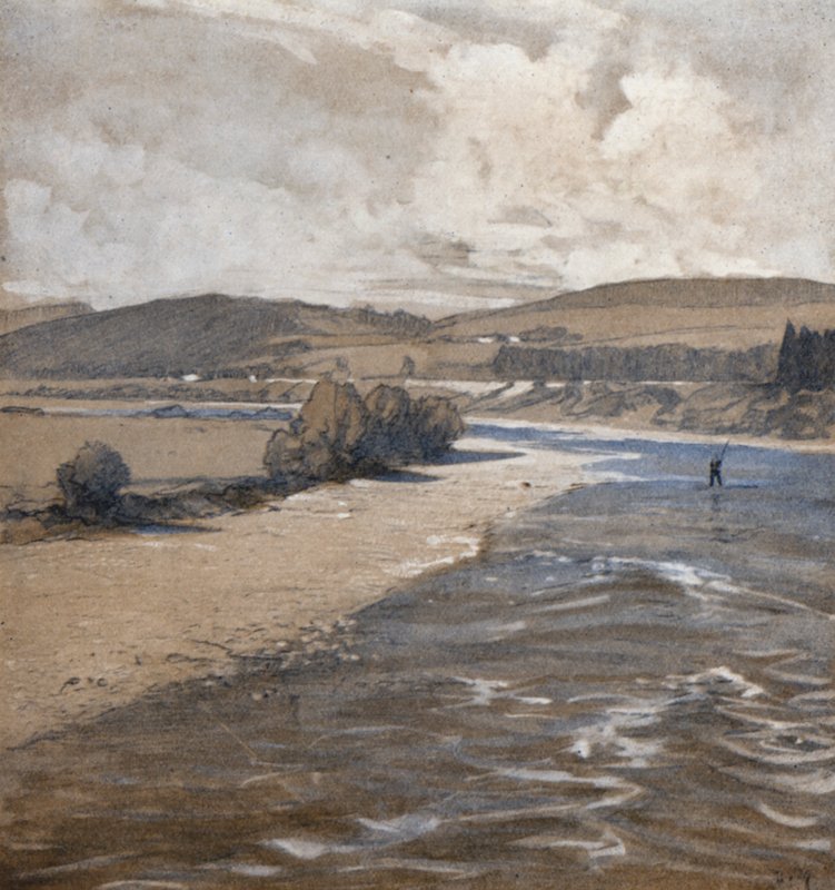 The Dee at Aboyne（彩色石版画） 作者 唐纳德（后）麦克斯韦
