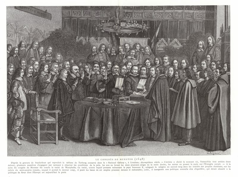 和平的明斯特，1648年 作者 荷兰学校
