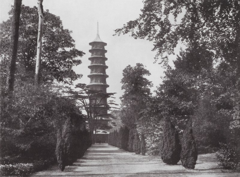 邱园，约 1900 年（黑白照片） 作者 EJ沃利斯