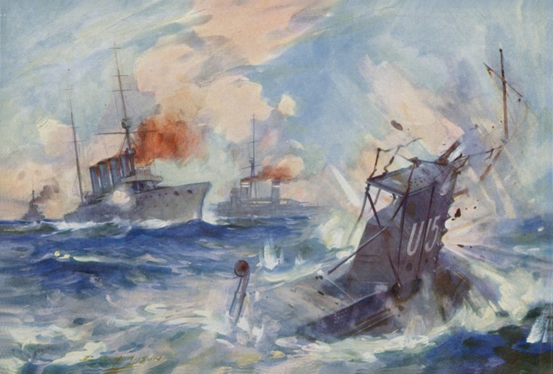 HMS伯明翰沉没了德国潜艇U-15 作者 霍奇森