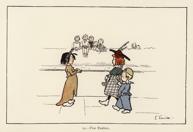 精美的羽毛（彩色平版印刷 作者 伊迪丝·法米洛（Edith Farmiloe）