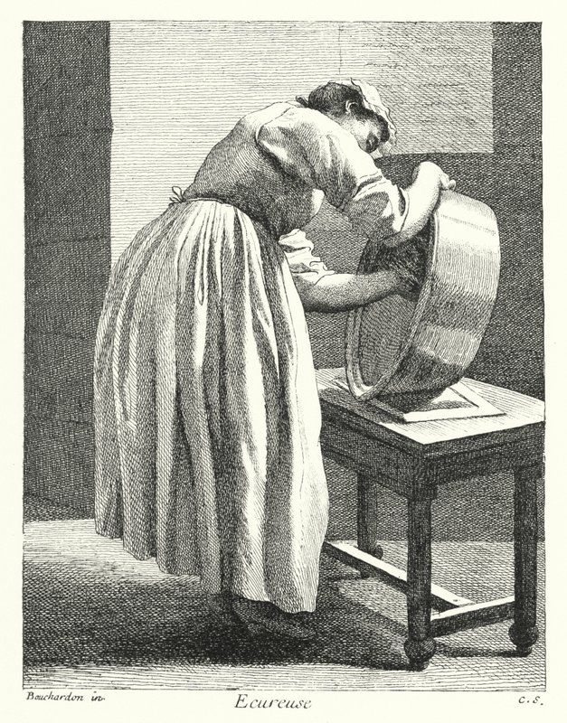 洗手间女工（雕版画 作者 埃德梅（继）布沙东