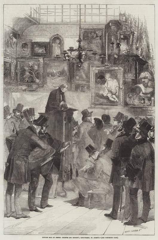 图片出售在Messers Christie和Manson&39;s，King-Street，St James&39;s 作者 埃德蒙·莫林