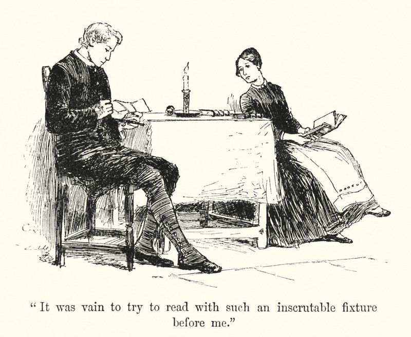 Charlotte Bronte 为 Jane Eyre 绘制的插图（石版画） 作者 埃德蒙·亨利·加勒特