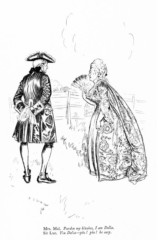Sheridan 的 The Rivals 插图（版画） 作者 埃德蒙·约瑟夫（后）沙利文