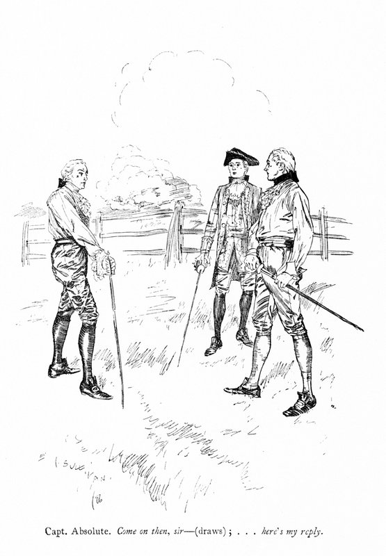Sheridan 的 The Rivals 插图（版画） 作者 埃德蒙·约瑟夫（后）沙利文