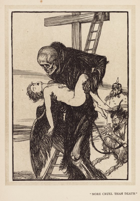 德皇的花环"比死亡更残酷"（石版画） 作者 埃德蒙·约瑟夫（后）沙利文