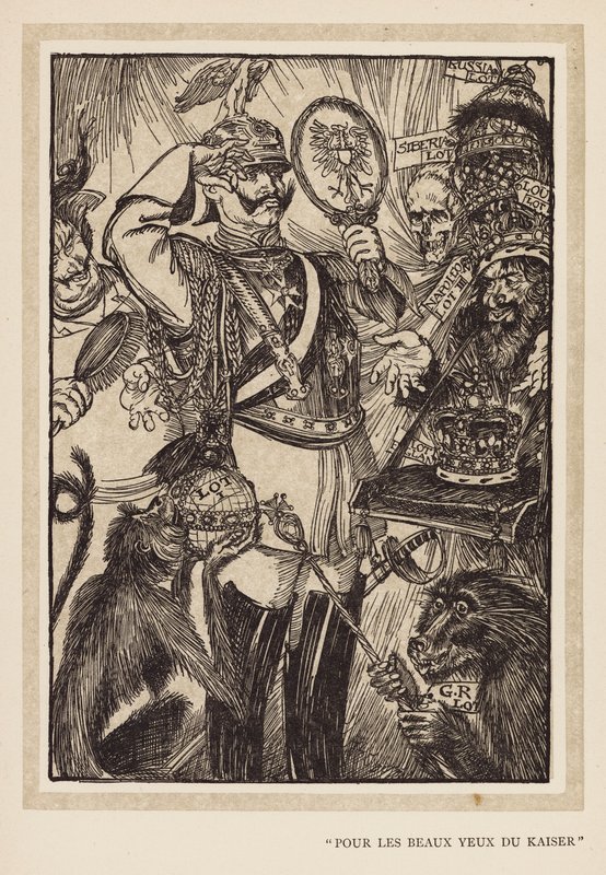 德皇的花环："Pour Les Beaux Yeux Du Kaiser"（石版画） 作者 埃德蒙·约瑟夫（后）沙利文