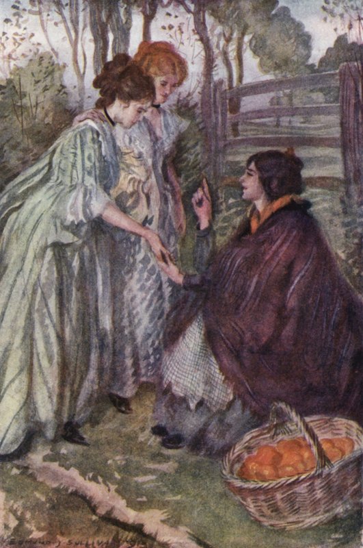 Illustration for The Vicar of Wakefield by Oliver Goldsmith (colour litho) 作者 埃德蒙·约瑟夫·沙利文