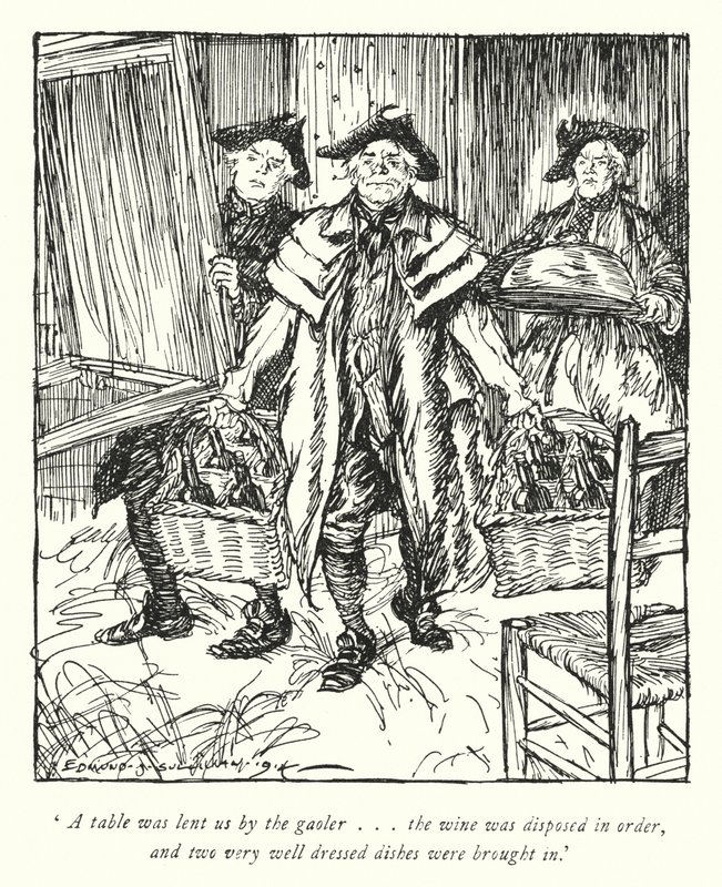 奥利弗·戈德史密斯的《韦克菲尔德牧师》插图（石版画） 作者 埃德蒙·约瑟夫·沙利文