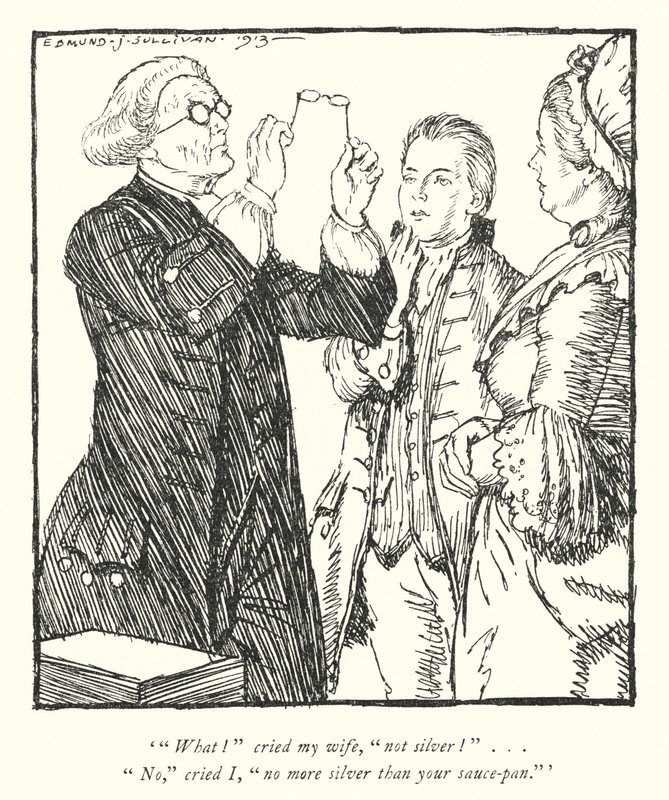 Illustration for The Vicar of Wakefield by Oliver Goldsmith (litho) 作者 埃德蒙·约瑟夫·沙利文
