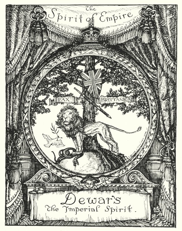The Spirit of Empire, drawing for an advertisement for Dewar