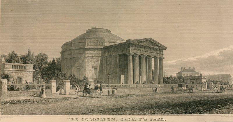 罗马斗兽场，摄政公园，伦敦 作者 埃德蒙·托马斯·帕里斯（Edmund Thomas Parris）
