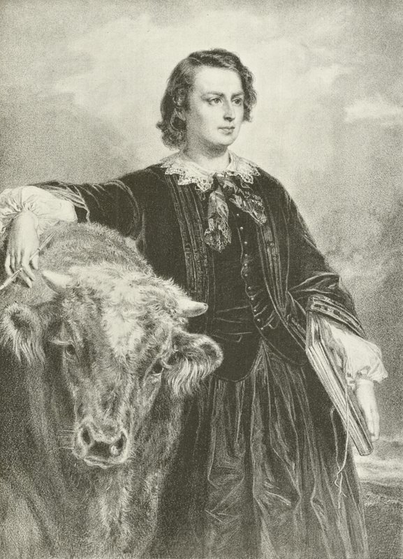 Rosa Bonheur，法国艺术家（蚀刻） 作者 爱德华·路易斯·杜布菲
