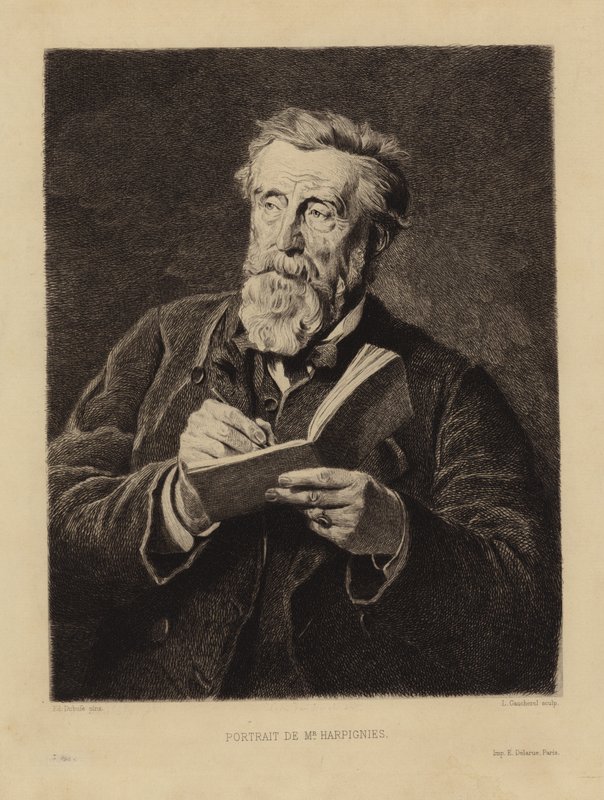 Henri Harpignies的肖像 作者 爱德华·路易斯·杜布菲