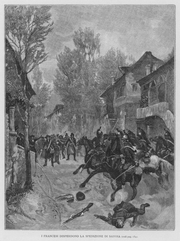 I Francesi Disperdono La Spedizione Di Savoia (engraving) 作者 爱德华多·马塔尼亚