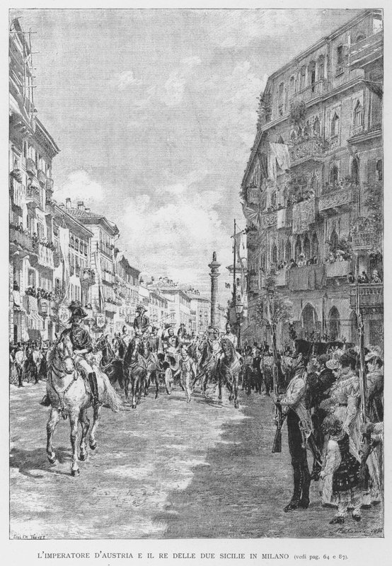 奥地利皇帝与米兰两西西里国王（版画） 作者 爱德华多·马塔尼亚