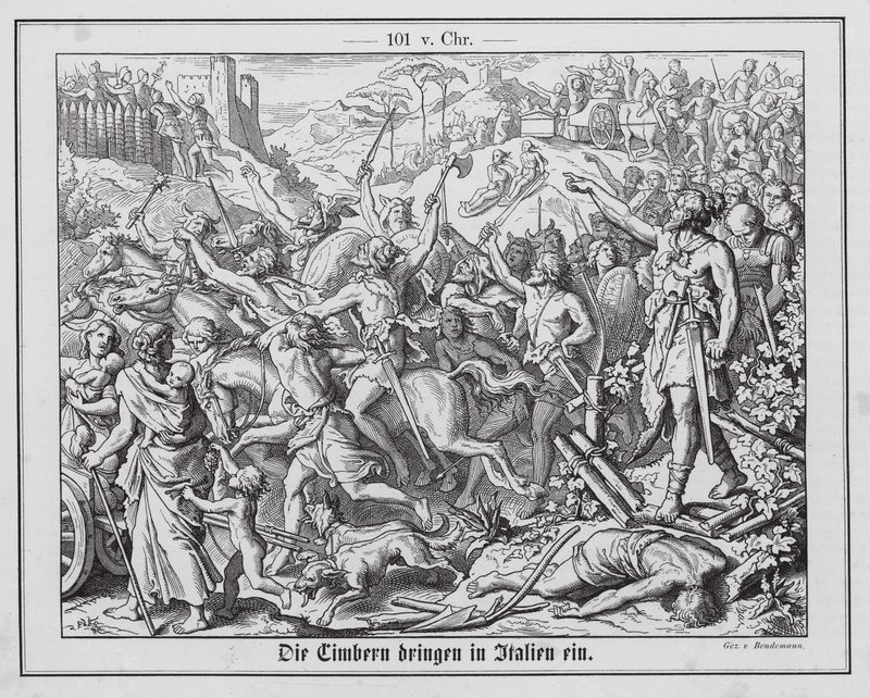 辛布里人入侵罗马领土 作者 爱德华·本德曼