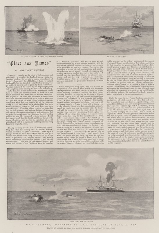 HMS Crescent由约克公爵HRH在海上指挥 作者 爱德华德马蒂诺