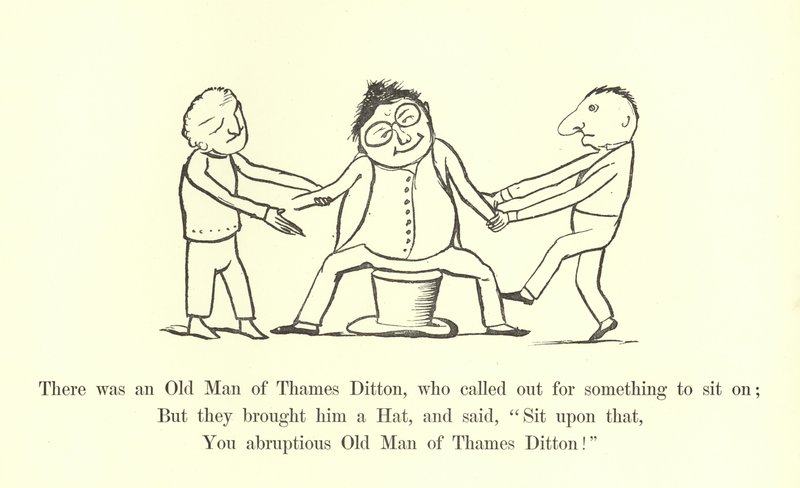 有一个泰晤士Ditton的老人，他呼吁坐下来 作者 爱德华·李尔