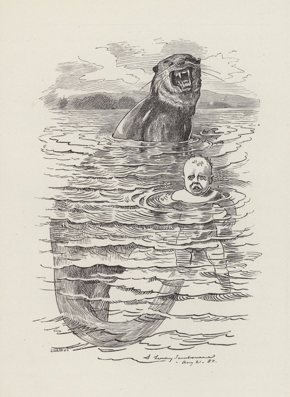 Illustration for The Water-Babies by Charles Kingsley (engraving) 作者 爱德华·林利（之后）萨姆伯恩