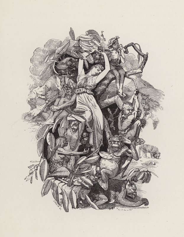 查尔斯·金斯利的《水宝宝》插图（版画） 作者 爱德华·林利（之后）桑伯恩