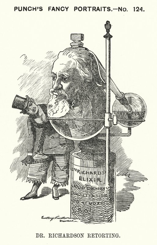 Punch cartoon: Benjamin Ward Richardson, English physician (engraving) 作者 爱德华·林利（之后）萨姆伯恩